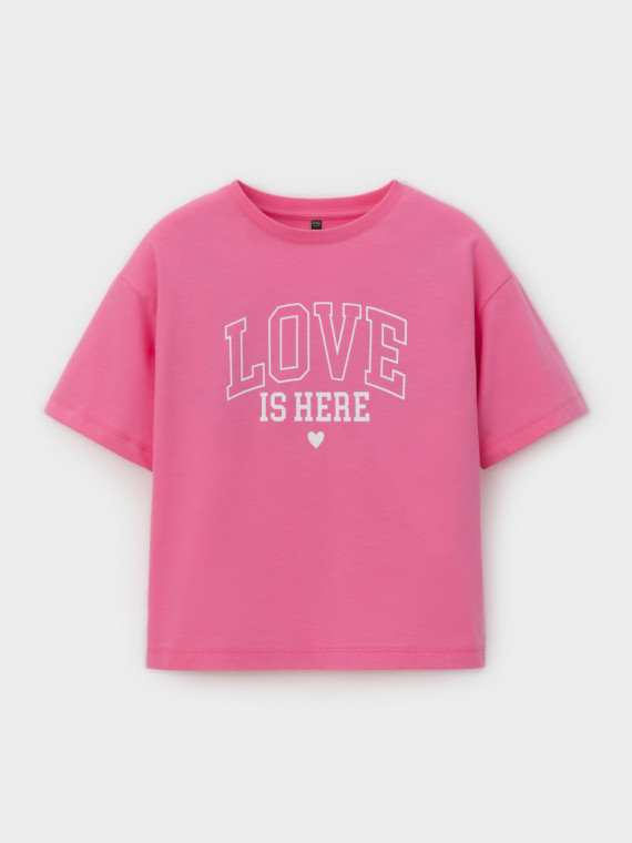 

Футболка для девочек CROCKID, КР 303016-1, цвет - ярко-розовый, Футболка