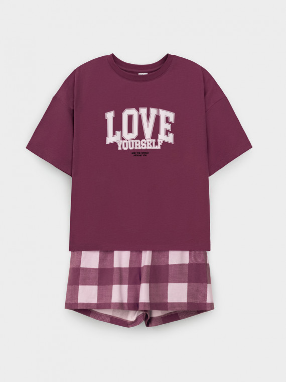 

Пижама для девочек CROCKID FAMILY, МП 1658, цвет - коричневый, Пижама