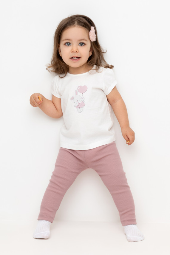 

Лосины для девочки в рубчик для девочек CROCKID, КР 400597, цвет - розовый, Лосины для девочки в рубчик