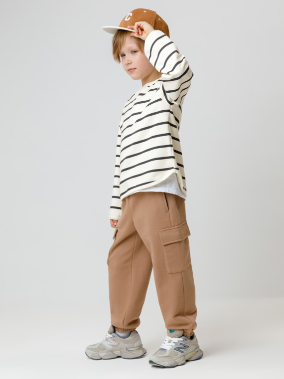 

Брюки для мальчиков CROCKID, КР 400854, цвет - коричневый, Брюки