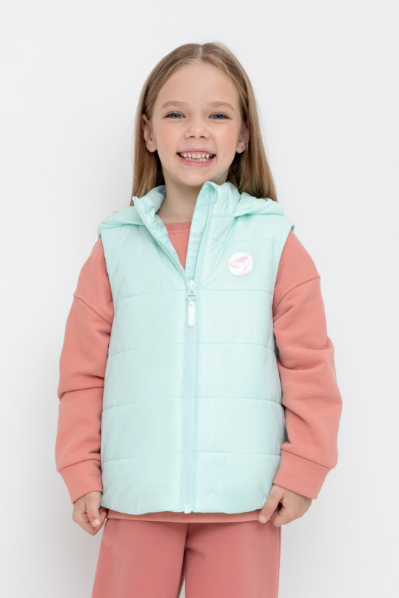 Жилет с капюшоном для девочки для девочек CROCKID ВК 350153 ГР цвет - минт 1749₽