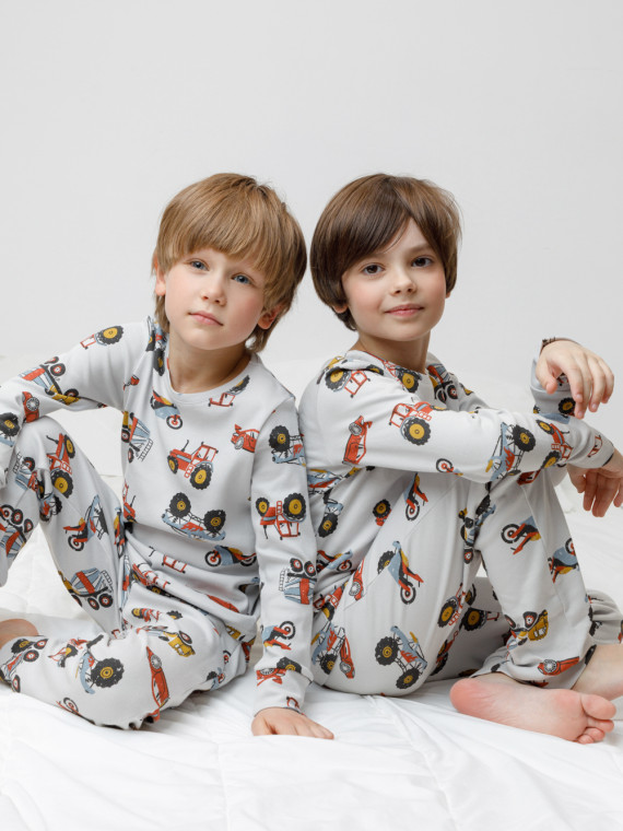 

Пижама для мальчиков CROCKID, К 1552, цвет - светло-серый5, Пижама