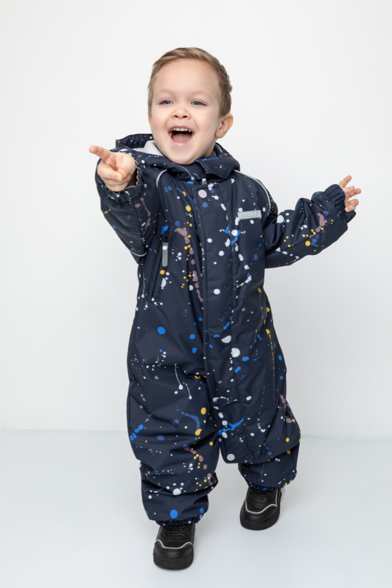 

Демисезонный комбинезон для мальчиков CROCKID, ВК 60085/н/12 ГР, цвет - темно-синий, Демисезонный комбинезон