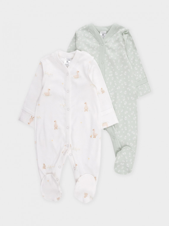 Комбинезон для новорожденных CROCKID К 6025-2уп цвет - зеленый 1529₽