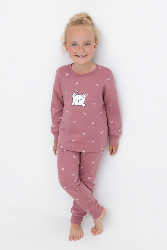 Пижама для девочек CROCKID К 1581 цвет - бордовый 1049₽