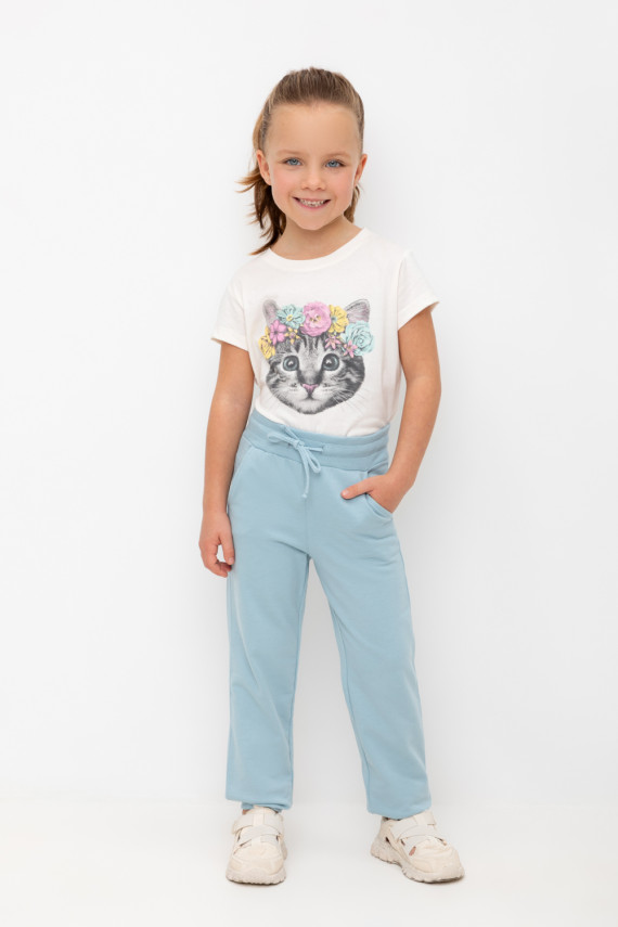 

Брюки для девочек CROCKID, К 400699, цвет - голубой, Брюки