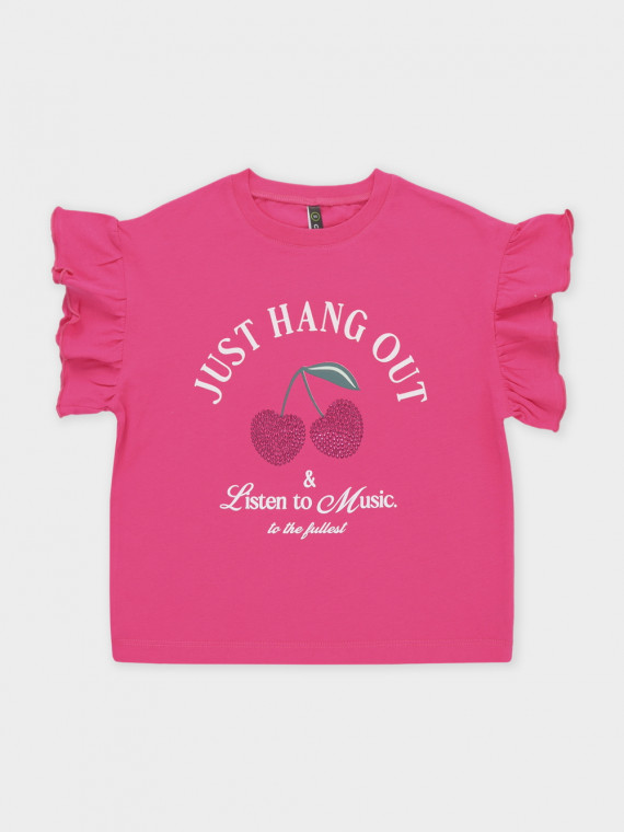 Футболка для девочек CROCKID КР 302958 цвет - ярко-розовый 899₽