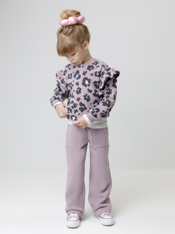 

Брюки для девочек CROCKID, КР 400844, цвет - фиолетовый, Брюки