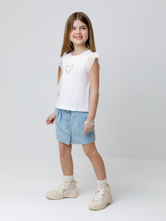 Футболка для девочек CROCKID К 302637 цвет - белый 599₽
