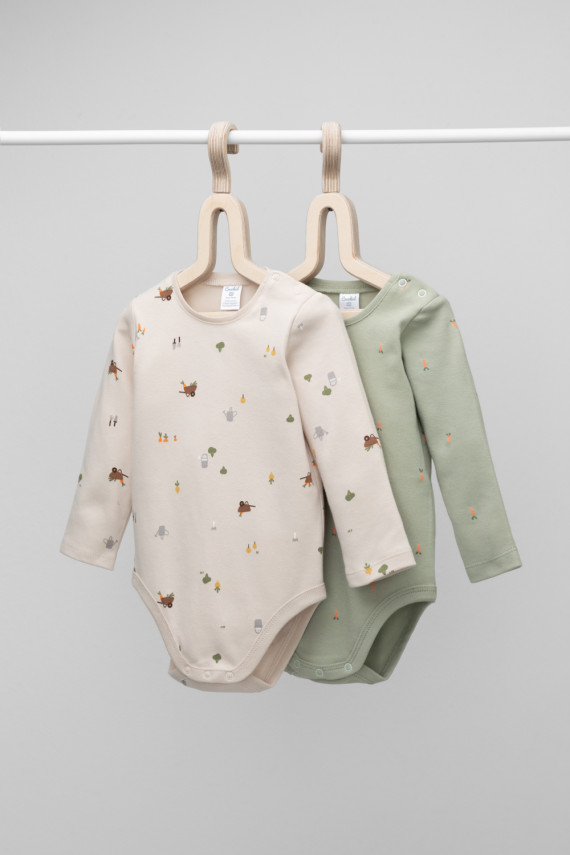 

Боди для новорожденных CROCKID, К 6342-2уп, цвет - хаки, Боди