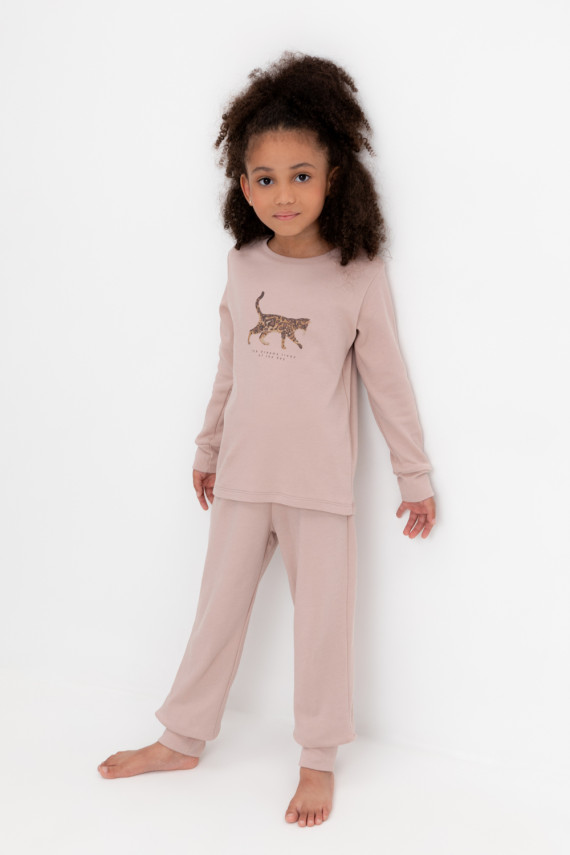 

Пижама для девочек CROCKID, К 1586/24, цвет - кофейный, Пижама