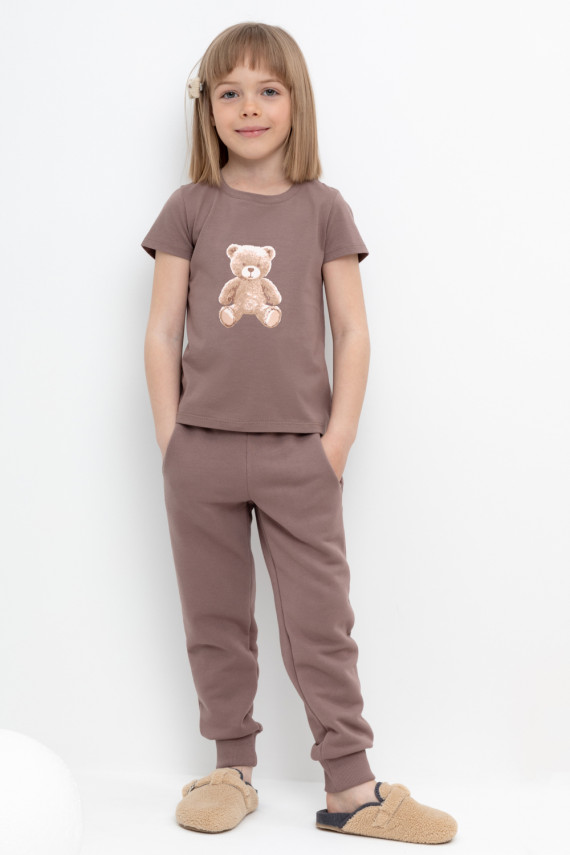 Брюки для девочек CROCKID КР 400588 цвет - коричневый 849₽