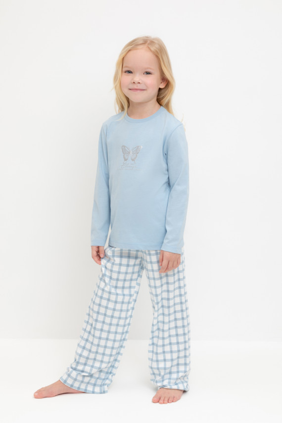 

Пижама для девочек CROCKID, К 1623, цвет - голубой, Пижама