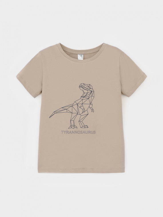 

Футболка для мальчиков CROCKID, КП 302762, цвет - бежевый, Футболка