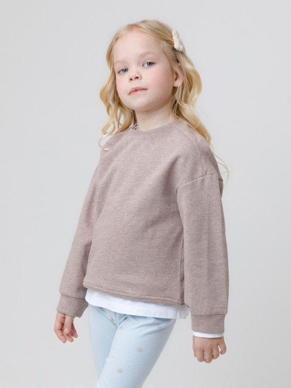 

Джемпер для девочек CROCKID, КП 302289, цвет - коричневый, Джемпер