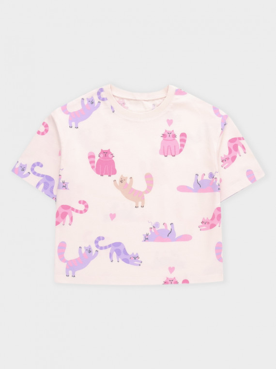 

Футболка для девочек CROCKID, КР 302939, цвет - сахар, Футболка