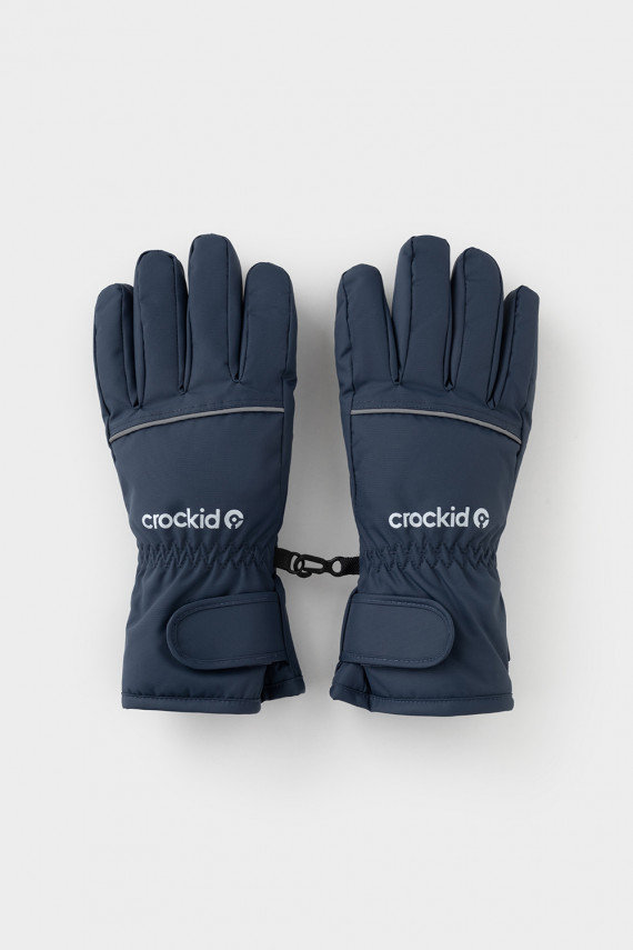 Детские утеплённые перчатки из мембранной ткани для мальчиков CROCKID ВК 100042423 ГР цвет - синий 1399₽