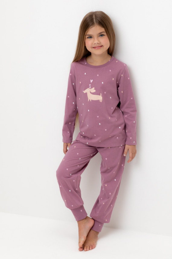 Пижама для девочек CROCKID К 1637 цвет - бордовый 1199₽