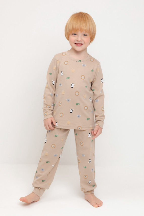 

Пижама для мальчиков CROCKID, К 1552, цвет - бежевый, Пижама