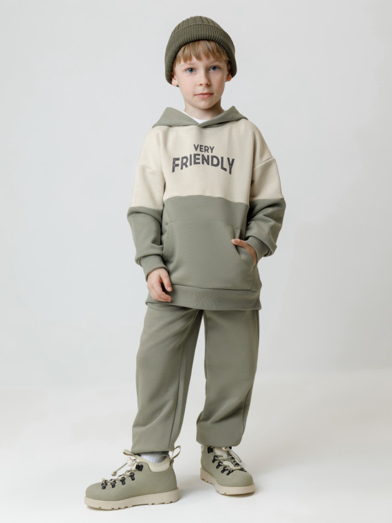 

Брюки для мальчиков CROCKID, КР 400889, цвет - хаки, Брюки