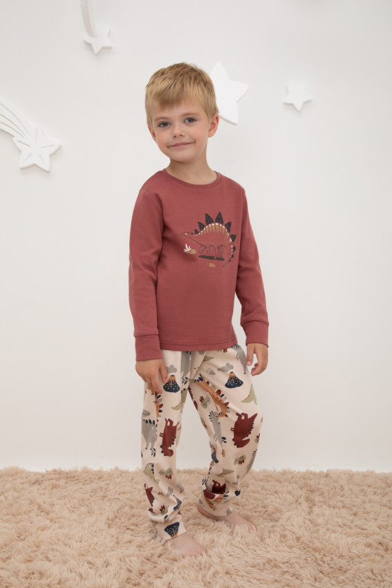 Пижама для мальчиков CROCKID К 1541 цвет - коричневый 1399₽