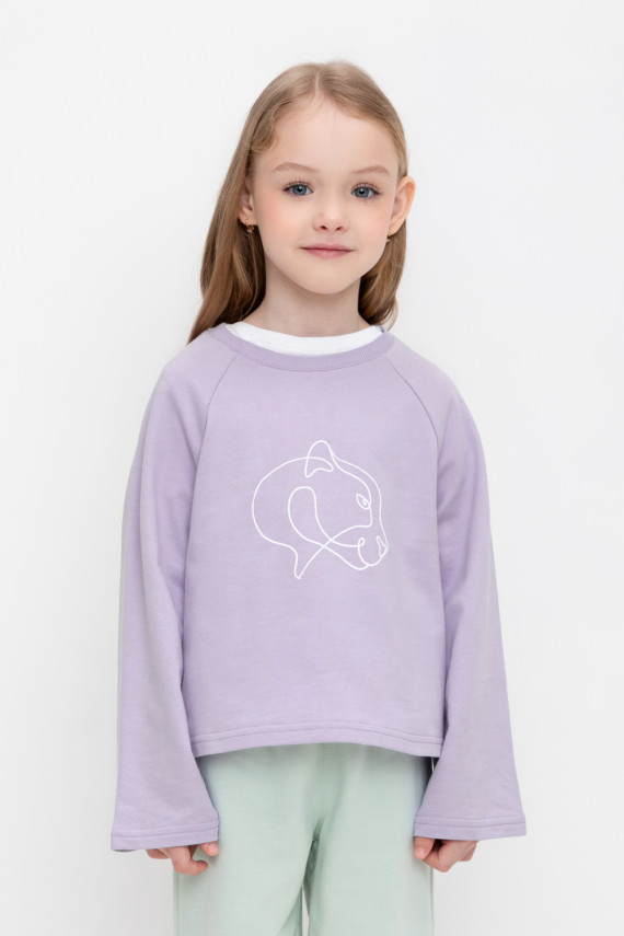 

Джемпер для девочек CROCKID, К 302488, цвет - фиолетовый, Джемпер