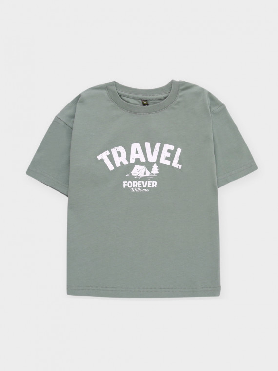 

Футболка для мальчиков CROCKID, КР 302949, цвет - хаки, Футболка