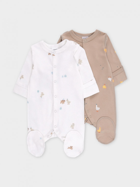 Комбинезон для новорожденных CROCKID К 6541-2уп цвет - бежевый 1799₽