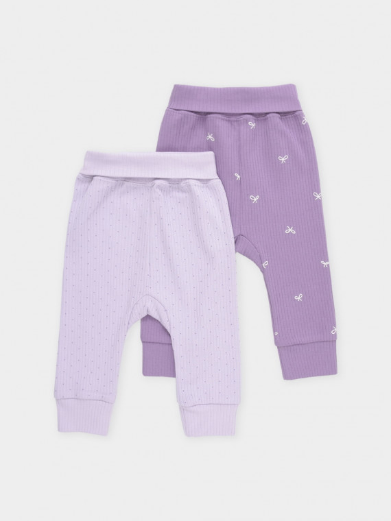 

Брюки для новорожденных CROCKID, К 400715-2уп, цвет - фиолетовый, Брюки