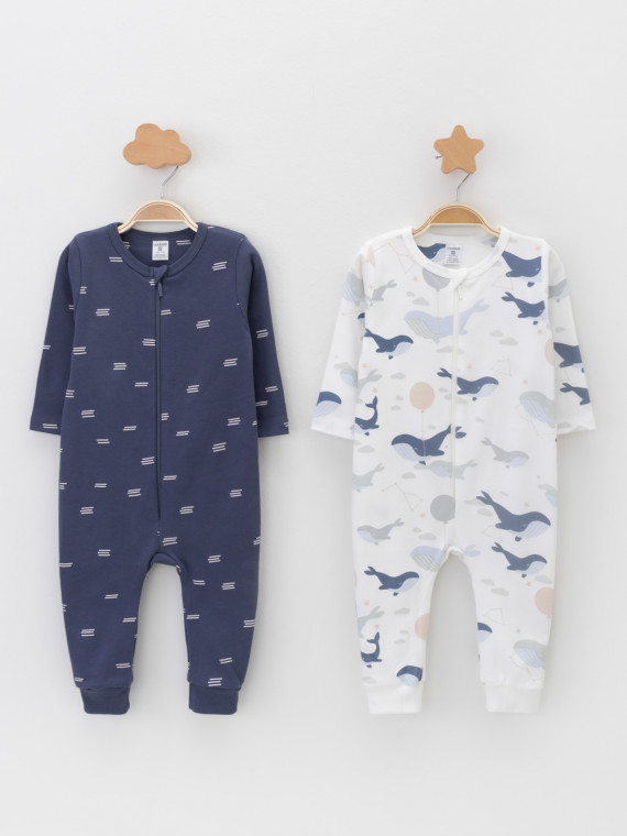 

Комбинезон для новорожденных CROCKID, К 6522-2уп, цвет - синий, Комбинезон