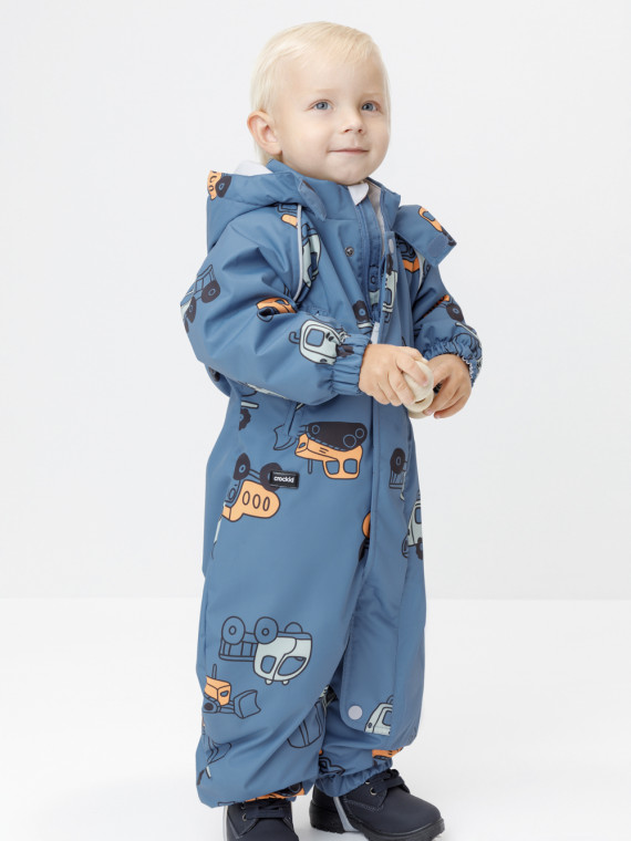 

Демисезонный комбинезон с утеплителем для мальчиков CROCKID, ВК 60085/н/80 Ал, цвет - синий, Демисезонный комбинезон с утеплителем