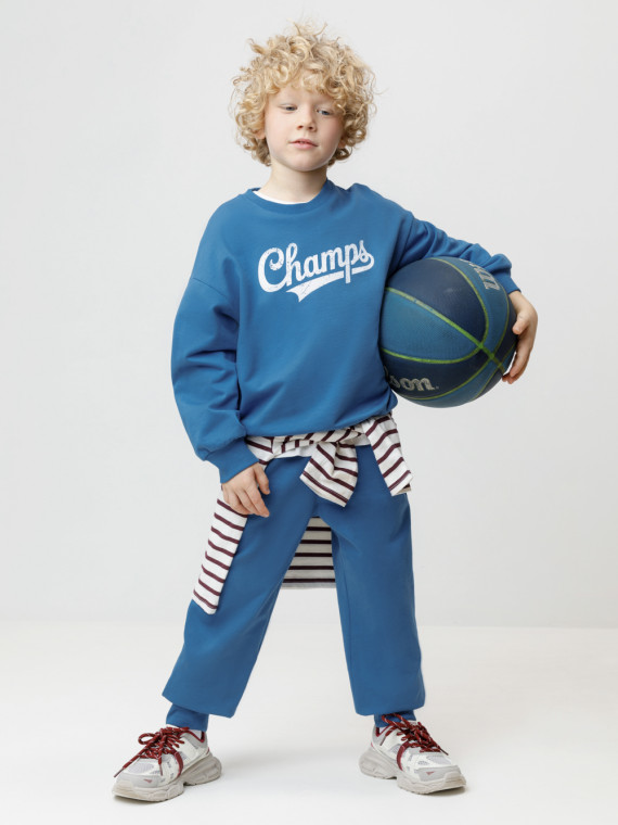 Брюки для мальчиков CROCKID КР 400726 цвет - синий 1399₽