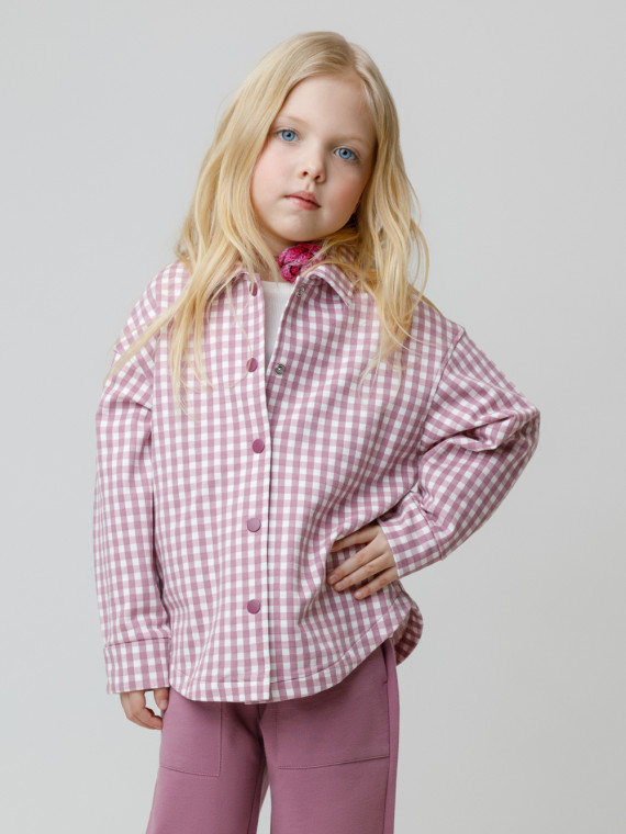 Рубашка для девочек CROCKID КР 302567 цвет - бордовый 1359₽