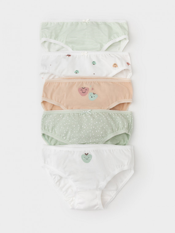 

Трусы для девочек CROCKID, К 1931-5уп, цвет - зеленый, Трусы