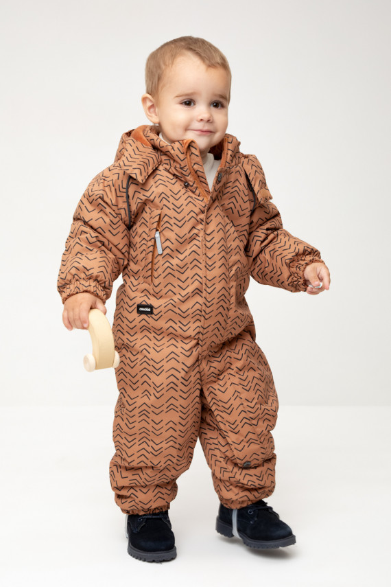 

Комбинезон детский с утеплителем нового поколения для мальчиков CROCKID, ВК 60113/н/9 УЗГ, цвет - коричневый, Комбинезон детский с утеплителем нового поколения