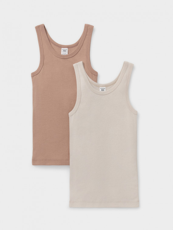 

Майка для мальчика в упаковке 2 шт для мальчиков CROCKID, МП 1182-2уп, цвет - бежевый, Майка для мальчика в упаковке 2 шт