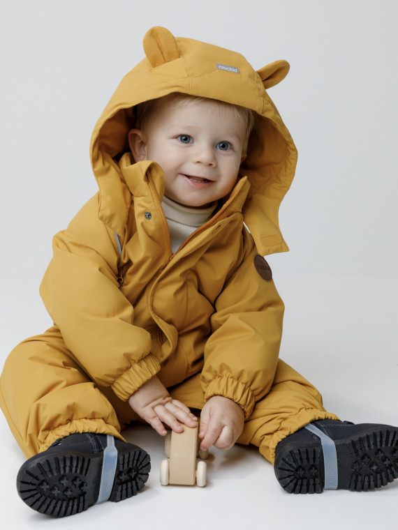

Комбинезон демисезонный с утеплителем для малыша для мальчиков CROCKID, ВК 60108/6 Ал, цвет - желтый, Комбинезон демисезонный с утеплителем для малыша
