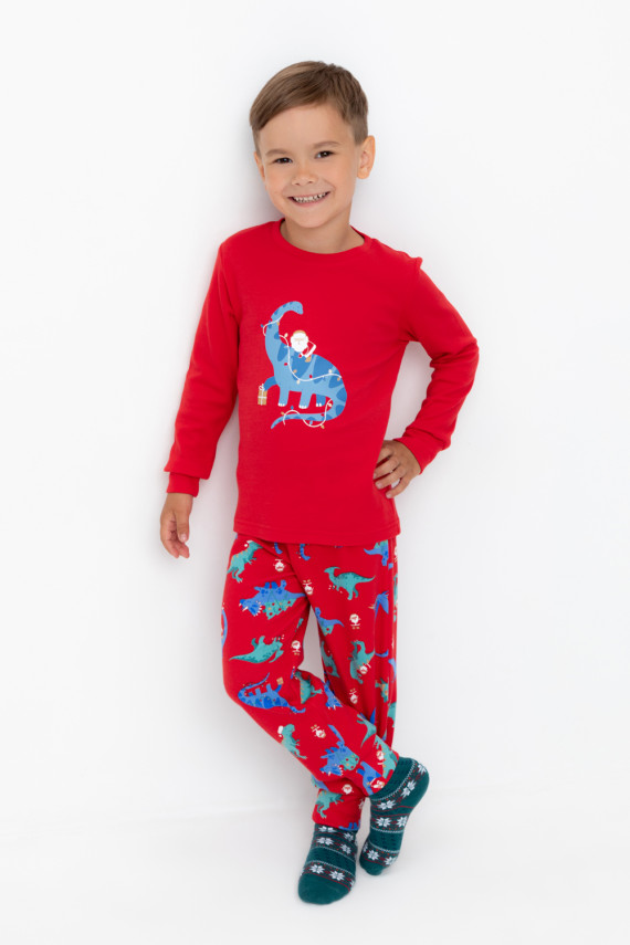 

Пижама для мальчиков CROCKID, К 1541, цвет - красный, Пижама