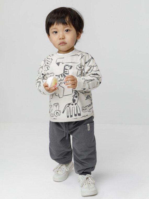 

Брюки для мальчиков CROCKID, КР 400932, цвет - темно-серый, Брюки