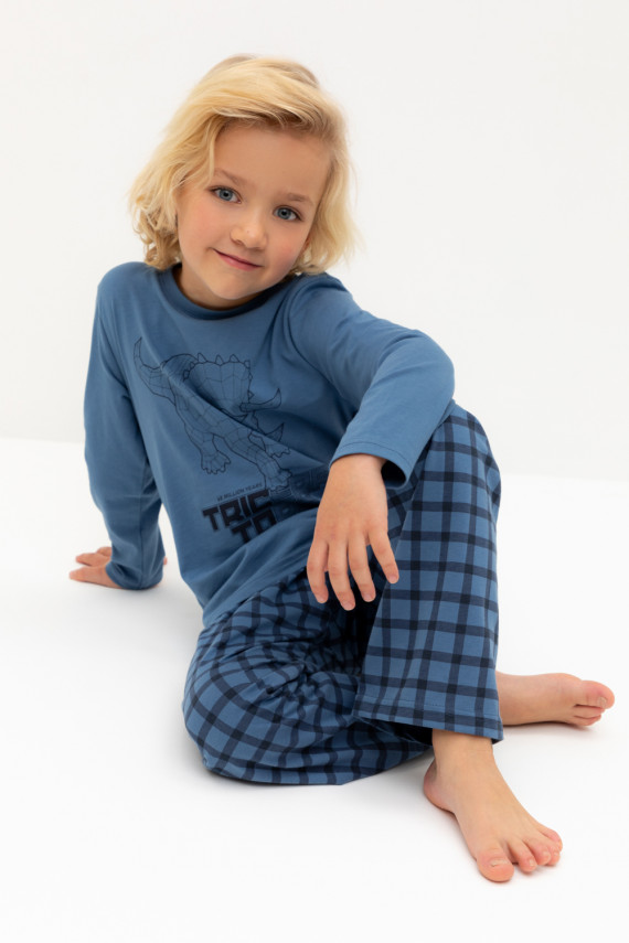 

Пижама для мальчиков CROCKID, К 1600, цвет - синий, Пижама