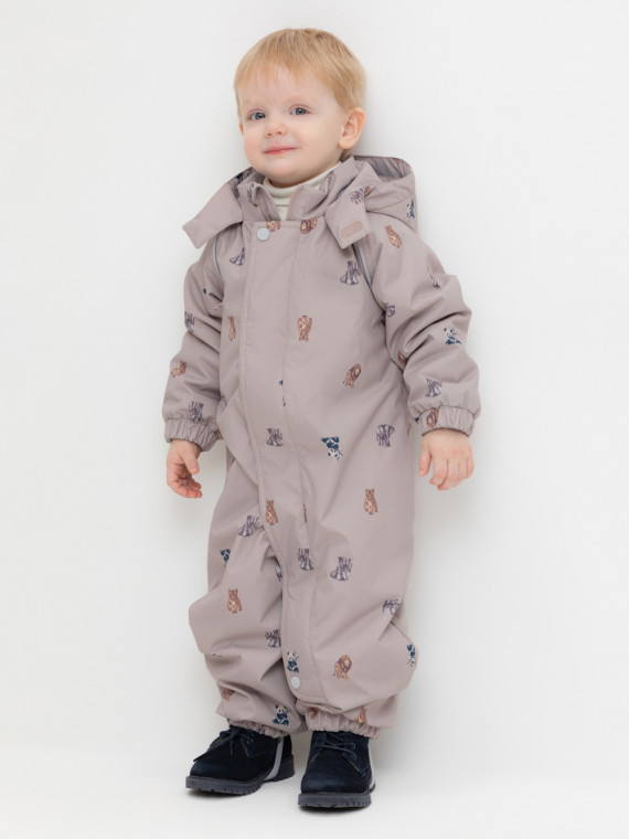 

Демисезонный комбинезон с утеплителем для мальчика для мальчиков CROCKID, ВК 60085/н/57 УЗГ, цвет - бежевый, Демисезонный комбинезон с утеплителем для мальчика