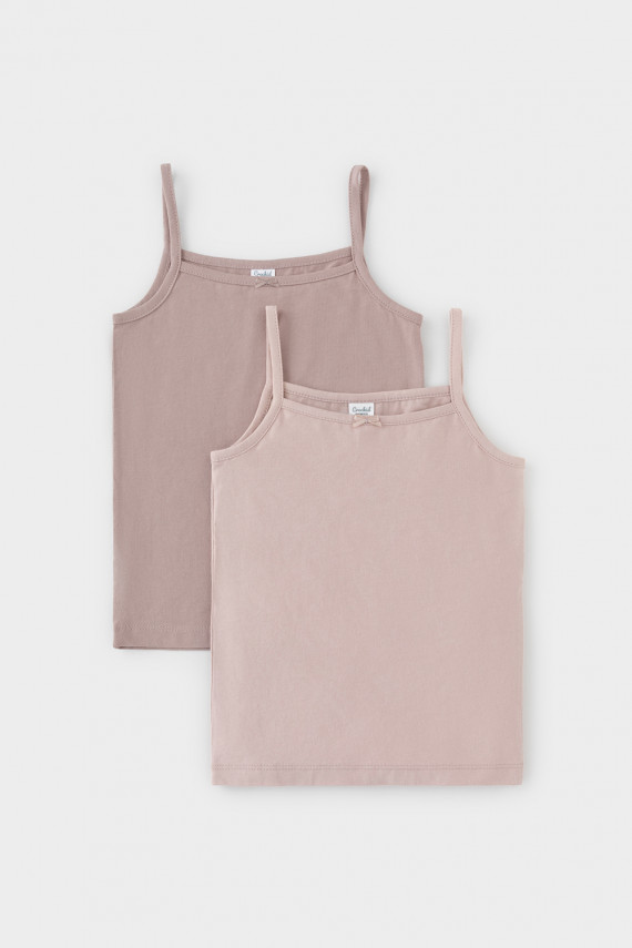 Майка для девочки для девочек CROCKID К 1187-2уп цвет - кофейный 719₽