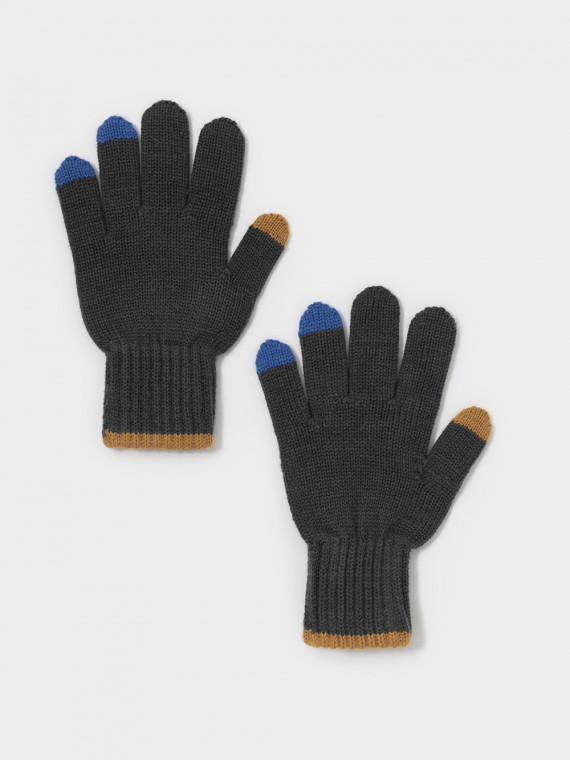 

Перчатки детские для мальчиков CROCKID, КВ 10026, цвет - темно-серый, Перчатки детские