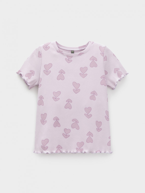 

Футболка для девочек CROCKID, КР 302814-1, цвет - фиолетовый, Футболка