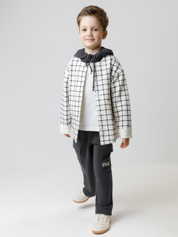 

Брюки для мальчиков CROCKID, КР 400859, цвет - темно-серый, Брюки