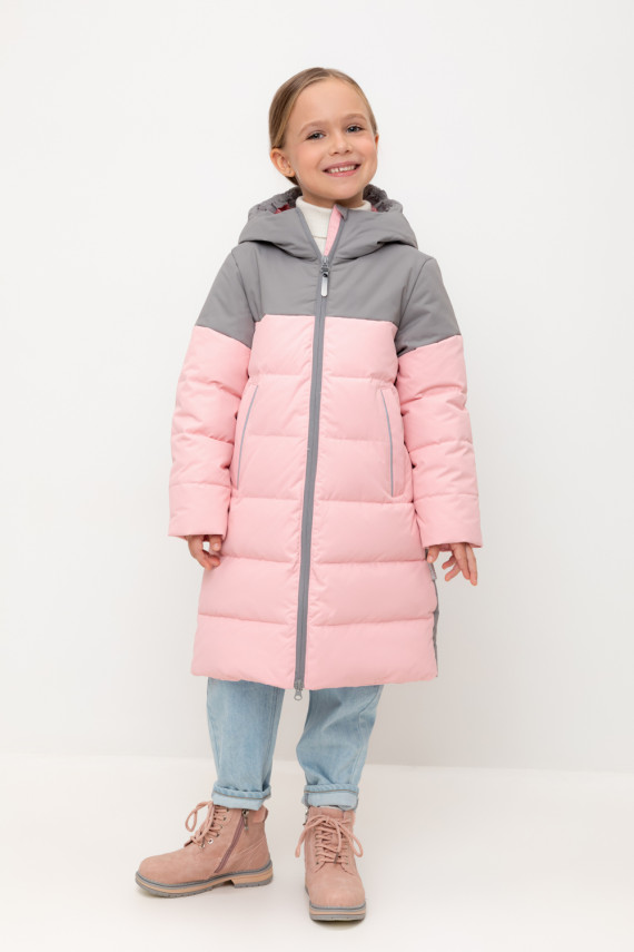 

Пальто для девочек CROCKID, ВК 34061/1 УЗГ, цвет - ярко-розовый, Пальто