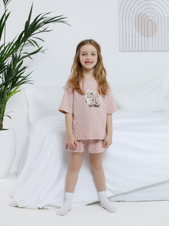 

Пижама для девочек CROCKID FAMILY, МП 1656, цвет - коричневый, Пижама