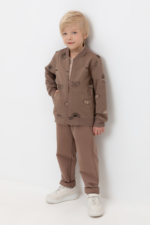 

Брюки для мальчиков CROCKID, КР 400735, цвет - коричневый, Брюки