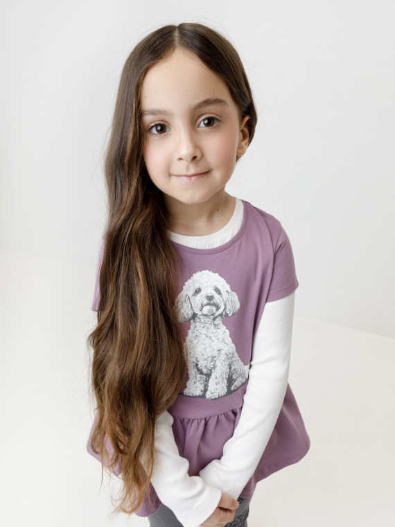 Блузка для девочек CROCKID КР 302881 цвет - фиолетовый 749₽