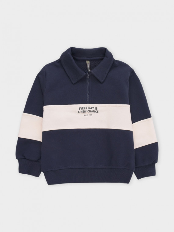 

Свитшот для мальчика для мальчиков CROCKID, КР 302983-1, цвет - темно-синий, Свитшот для мальчика